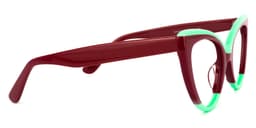 Claudette Cat Eye Burgundy Glasses3
