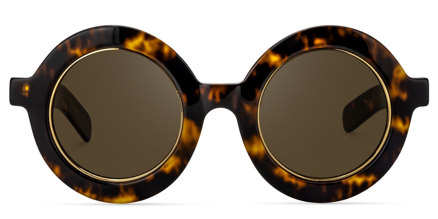 Round Yellow Tortoise Glasses | Zeelool Glasses11