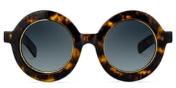 Calhoun Round Yellow Tortoise Glasses12