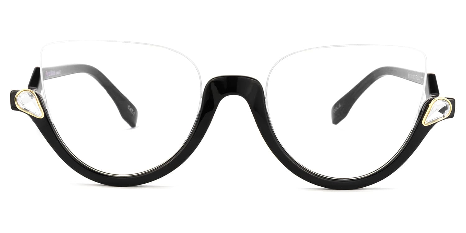 Cat Eye Crystal Glasses 0