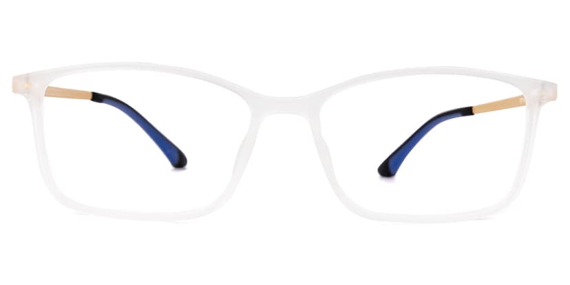 Yancy Rectangle White Glasses