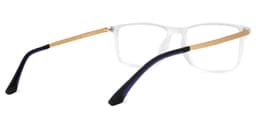 Yancy Rectangle White Glasses3