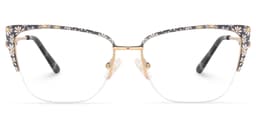 Kandee Square Floral Glasses0