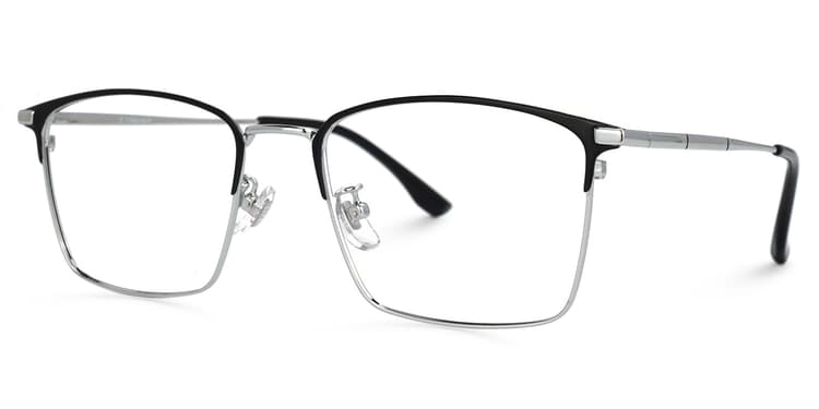 Jones Rectangle Silver Glasses