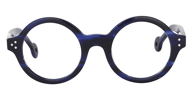 Faithe Round Blue Glasses
