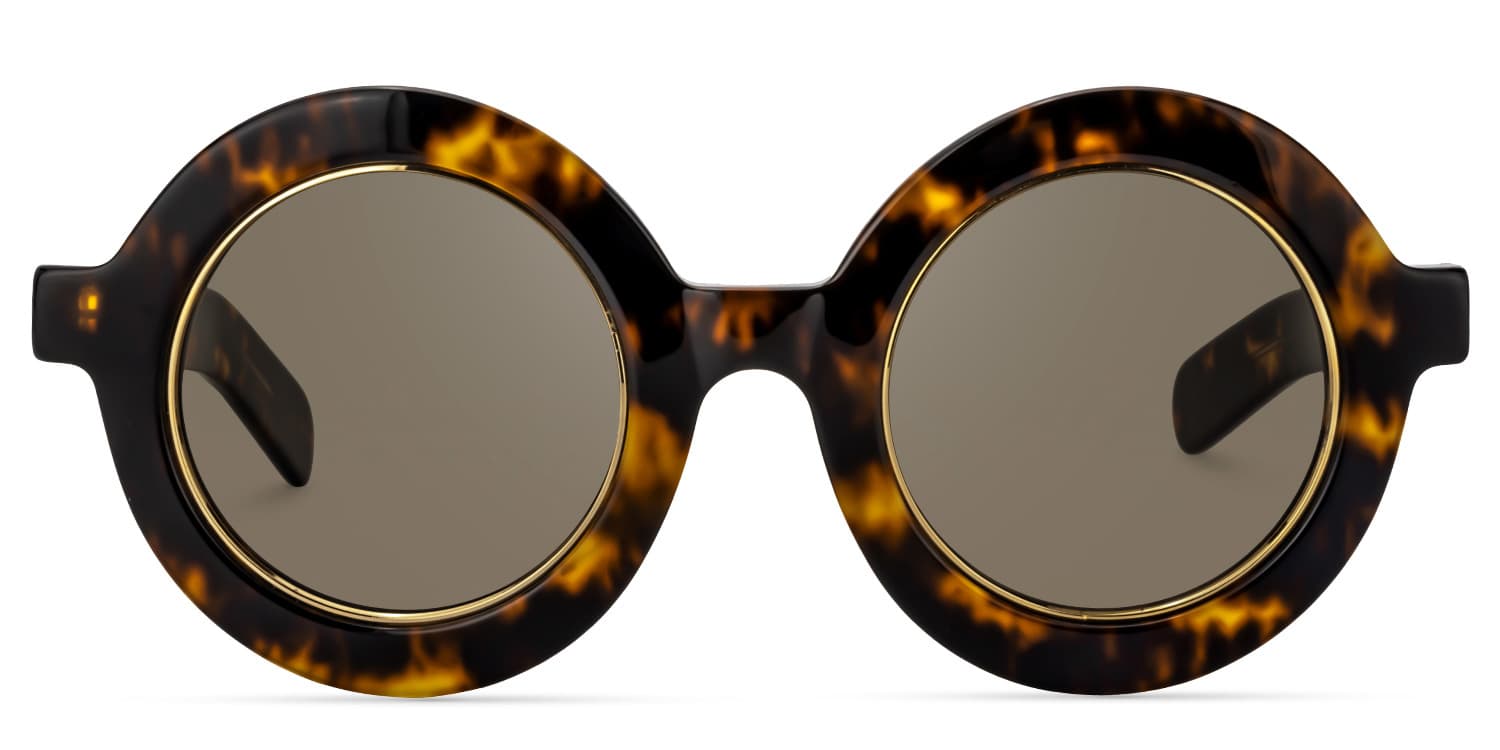 Round Yellow Tortoise Glasses | Zeelool Glasses13