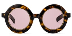 Calhoun Round Yellow Tortoise Glasses6