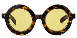 Calhoun Round Yellow Tortoise Glasses8