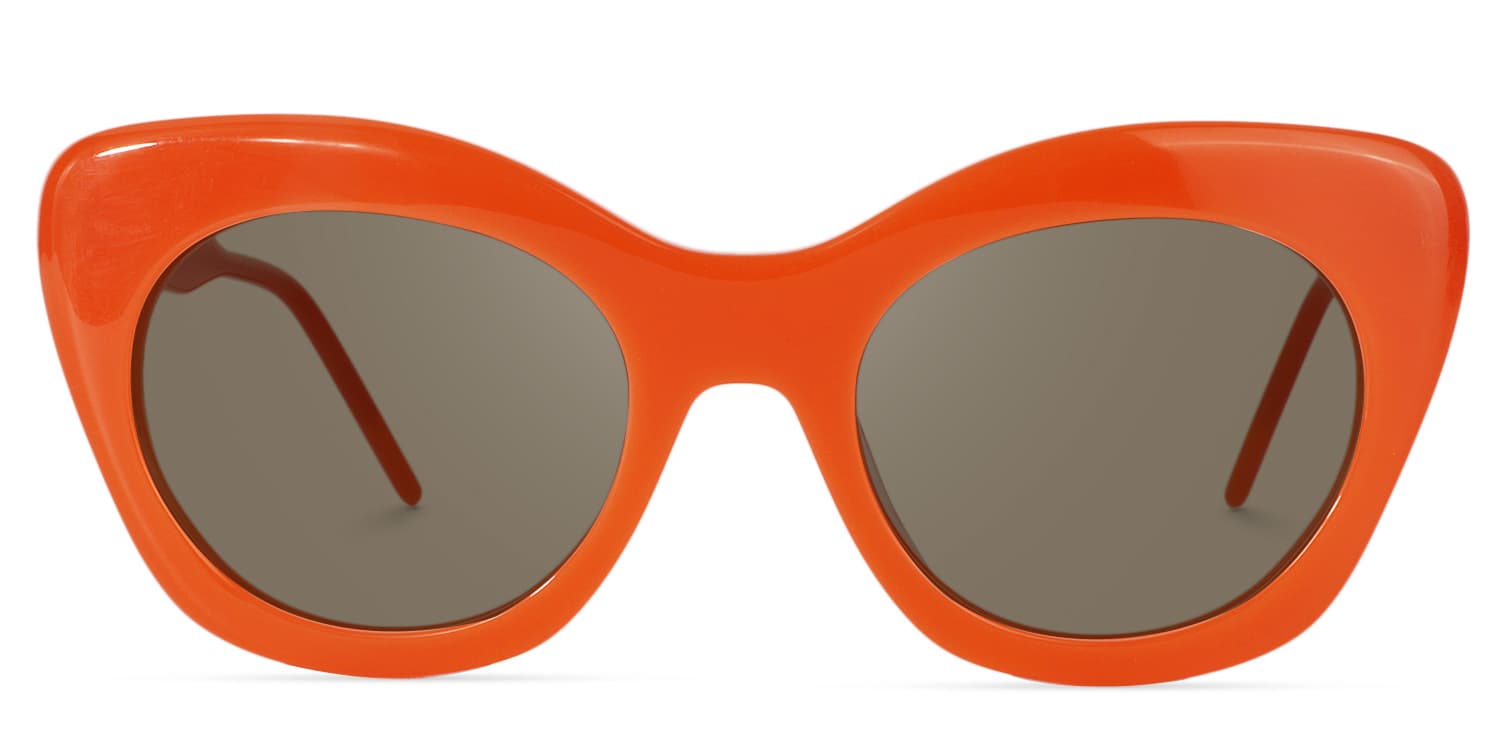 Cat-eye Orange Glasses | Zeelool Glasses12