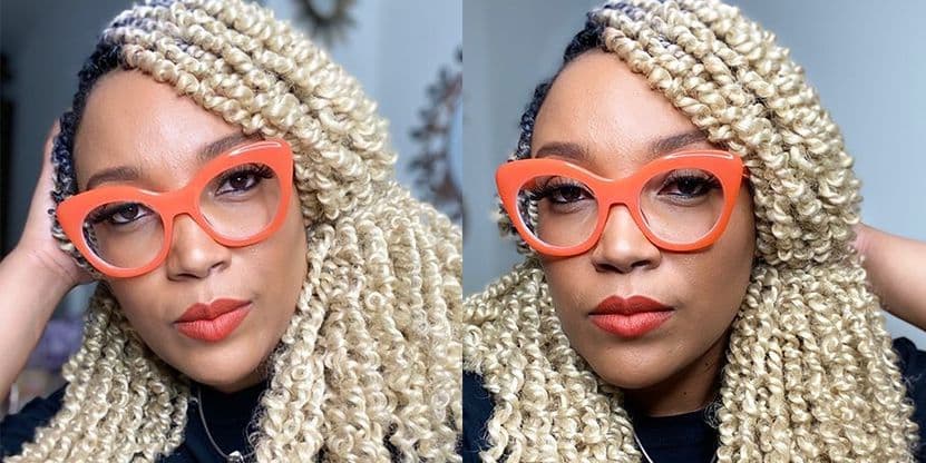Maria Cat-eye Orange Glasses hover